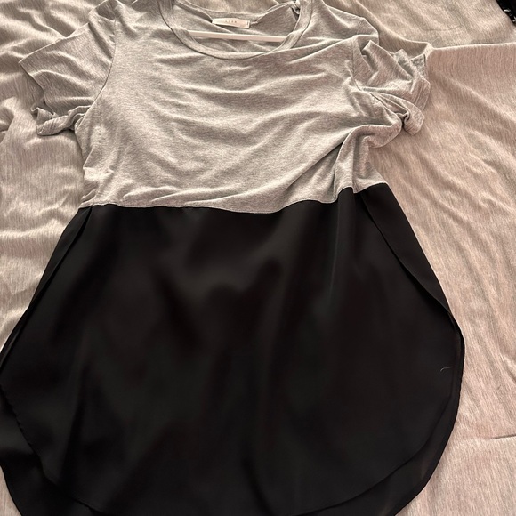 Lush Tops - Lush Gray and Black Women's Blouse